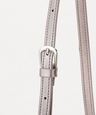 LA BAGAGERIE ランダムプリーツショルダーバッグ タテ ガンメタリック