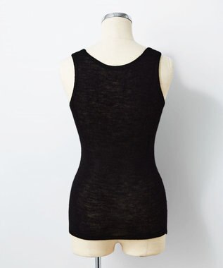 TOQUE 〈大草直子さんアドバイザー〉ロイヤルベビーアルパカ針抜きスムスインナータンクトップ ブラック