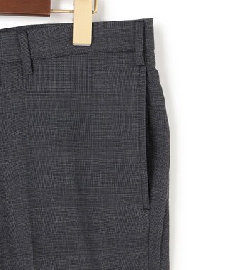 J.PRESS MEN 驚きの軽さ【洗える / 高通気性 / ストレッチ性 / 防シワ】グレナカートチェック スラックス / ノータック グレー系3