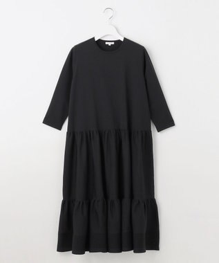 23区 L 【R(アール)】フォルムニット ティアード ワンピース ブラック系