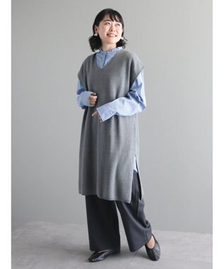 CRAFT STANDARD BOUTIQUE ジレニットワンピース Gray Mixture