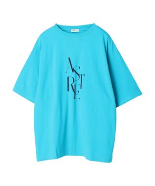 earth music&ecology バックディティールロゴＴＥＥ Blue Green