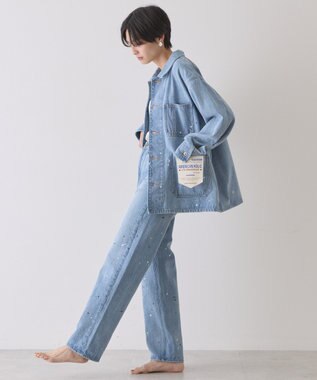 AMERICAN HOLIC ルーズストレートペイントデニム Light Indigo