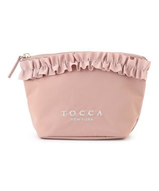 TOCCA 【撥水】FRILL GARLAND NYLON POUCH ポーチ ピンク系
