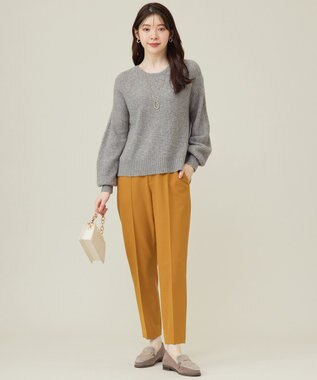 ANY SIS 【保温効果/ストレッチ】シリーズ累計13万枚突破！ビューティサーモ テーパードパンツ マスタード