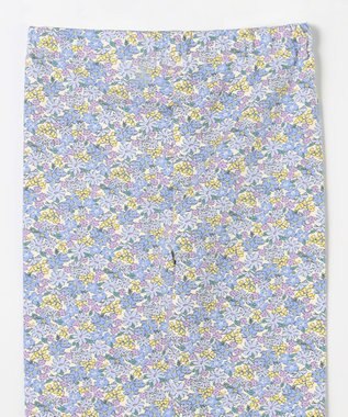 ANY KIDS 総柄プリント レギンス サックスブルー×花柄