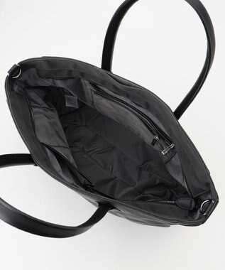 Y'SACCS ナイロン×リサイクルレザー　ホック2WAYトート　Mサイズ グレー