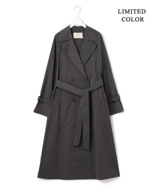 ICB 【撥水加工】 メモリーストレッチタフタ トレンチコート チャコール系［WEB＆一部店舗限定］