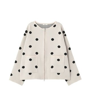 earth music&ecology 【予約】ダブルジップドットカーディガン ドット