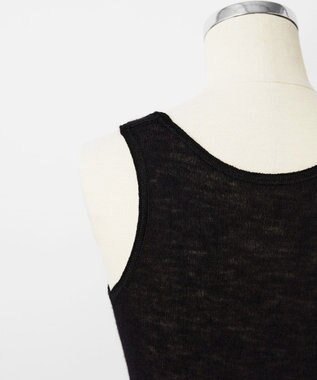 TOQUE 〈大草直子さんアドバイザー〉ロイヤルベビーアルパカ針抜きスムスインナータンクトップ ブラック