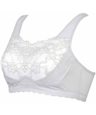 WACOAL 【ナイトアップブラ】 動画クリエイター nanakoななこさんコラボカラー登場 ナイトブラ 綿混(本体) 就寝時用 3Lまで対応 大きいサイズ ノンワイヤー レディース BRA166 /ワコール グレー