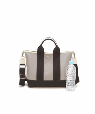 TOPKAPI 【Breath TOPKAPI】スコッチグレイン ネオレザー トート バッグ ショルダー付き M グレージュ