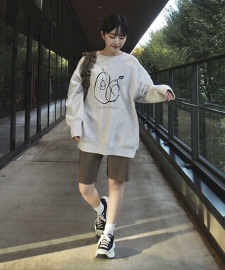 Green Parks 手書きプリントスウェット Oatmeal