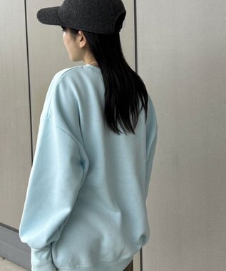 Green Parks 手書きプリントスウェット Sax