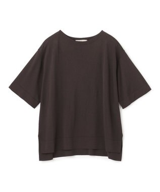 UNFILO スゴ機能 ハーフスリーブニットT ブラウン