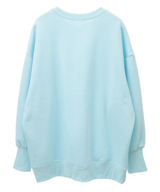 Green Parks 手書きプリントスウェット Sax