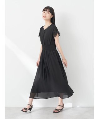 earth music&ecology シャーリングワンピース Black