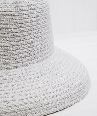 石田製帽 美濃和紙xコットンブレード　ウォッシャブルカサブランカ ライトグレー