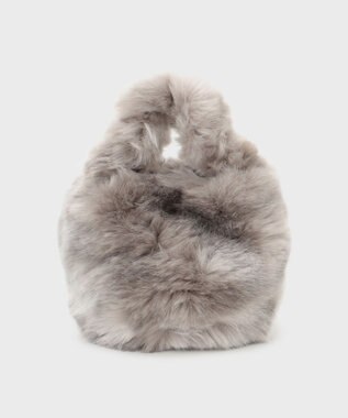 GRACE CONTINENTAL a point etcフェイクファーミニバッグ ライトグレー