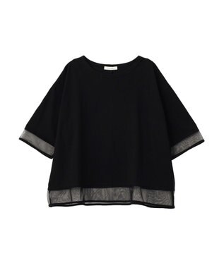 Green Parks 【適ON】遮熱チュールドッキングプルオーバー Black