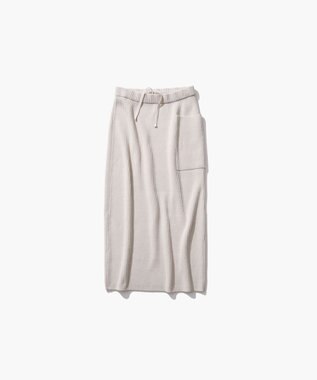 ATON NATURAL DYED WOOL | ストレートリブスカート WARM WHITE