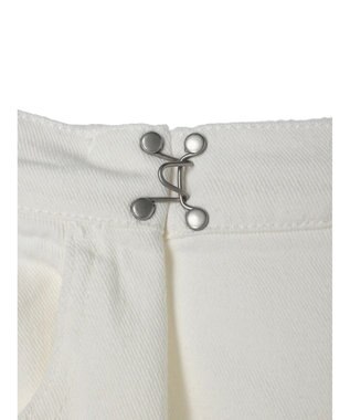 Green Parks ・ＥＬＥＮＣＡＲＥ　ＤＵＥ　ホワイトデニムタックパンツ White