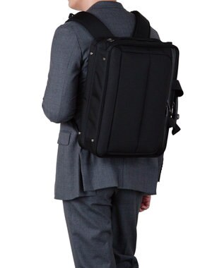 ACE BAGS & LUGGAGE ace. デヴェル ビジネスリュック  B4サイズ 15.6インチPC収納 21/29L 1520g 3way エキスパンド 20266 ブラック×ネイビー