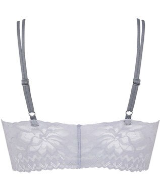 WACOAL 【GOCOCi ゴコチ】 ブラレット アウターにひびきにくい 肌あたりのやさしいレース ワイヤレス ブラジャー ノンワイヤーブラ レディース CGG297 /ワコール グレー