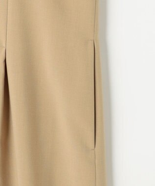 自由区 【ベルト付き】ウーステッドライク ワンピース ベージュ