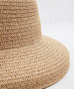 石田製帽 美濃和紙xコットンブレード　ウォッシャブルカサブランカ ベージュミックス