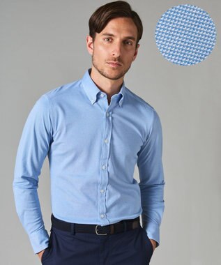 GOTAIRIKU 【吸水速乾】クールマックス鹿の子 ビズシャツ_ボタンダウン