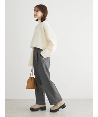 Green Parks ・Ｐｅｔｉｔ　Ｆｌｅｕｒ　ブークレワイドニット Off White