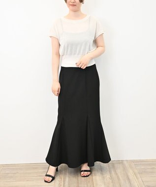 TOQUE 25SS新作〈大草直子さんアドバイザー〉シルク×コットンニットフレンチスリーブ ホワイト