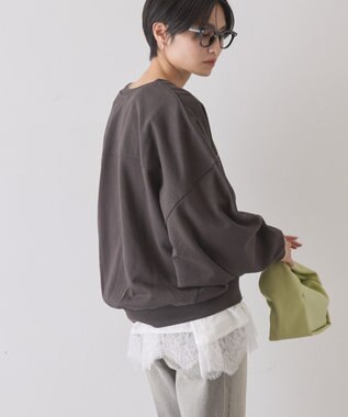 AMERICAN HOLIC カレッジロゴドルマンスウェット Charcoal Gray