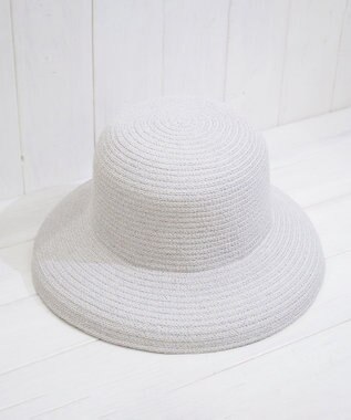 石田製帽 美濃和紙xコットンブレード　ウォッシャブルカサブランカ ライトグレー