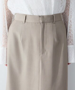 CRAFT STANDARD BOUTIQUE ＜セレモニー＞カットアウトヘムIラインスカート Beige