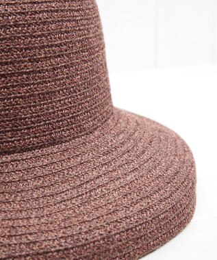 石田製帽 美濃和紙xコットンブレード　ウォッシャブルカサブランカ ブラウン