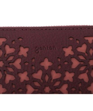 genten カレイド 外ファスナー2つ折り財布 ワイン