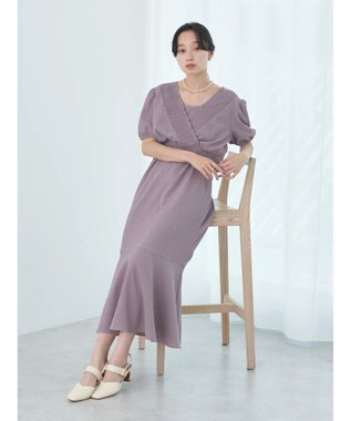 earth music&ecology ＳＥＴ２点カシュクールプルオーバー＋ワンピース Pink