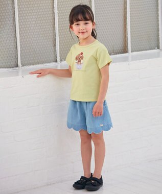 ANY KIDS 裾 スカラップ パンツ デニム