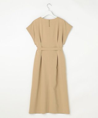 自由区 【ベルト付き】ウーステッドライク ワンピース ベージュ
