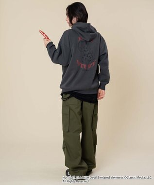 WEGO 【ユニセックス着用ITEM/裏起毛】HOTSTUFFグラフィックプルオーバー スミクロ