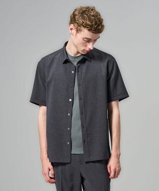 JOSEPH HOMME 【新柄】【機能素材】テクノボイルストレッチ レギュラーカラー半袖シャツ グレー系