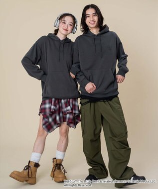 WEGO 【ユニセックス着用ITEM/裏起毛】HOTSTUFFグラフィックプルオーバー スミクロ