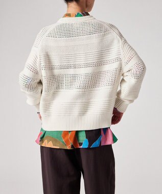 Paul Smith ミックスパターン クルーネックニット ホワイト