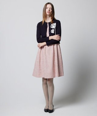 TOCCA 【洗える！】PRESENT ROSE カーディガン ネイビー系