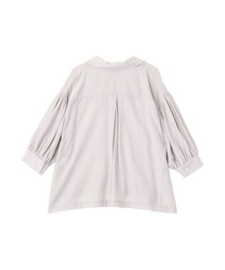Green Parks 接触冷感シルキータッチローンオープンカラーシャツ Gray Beige