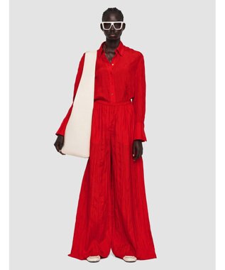 JOSEPH ハボタイ　ワイドトラウザーズ Crimson