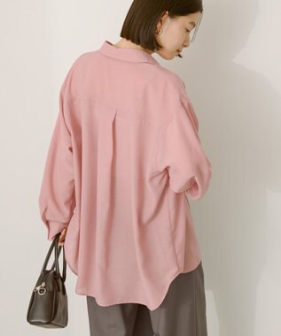 AMERICAN HOLIC シアーボイルオーバーシルエットシャツ Pink