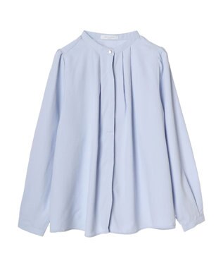 Green Parks ＢＰ　ケア楽　ポイント釦ブラウス Sax